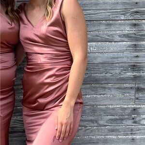 Revelry Satin Pink Wedding Dress